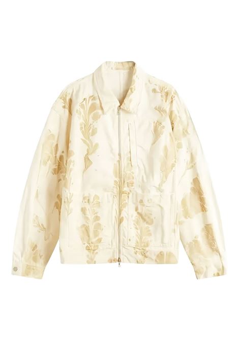 Giacca con stampa in beige e bianco Dries Van Noten - uomo DRIES VAN NOTEN | 2510205501556979